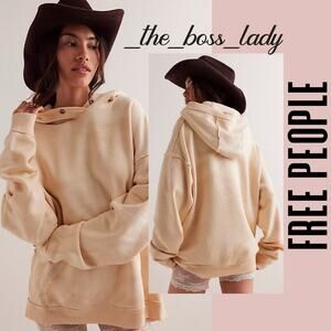 Free People sweatshirt hoodie pullover casual cozy cotton blend Medium